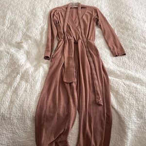 Wrap front jumpsuit